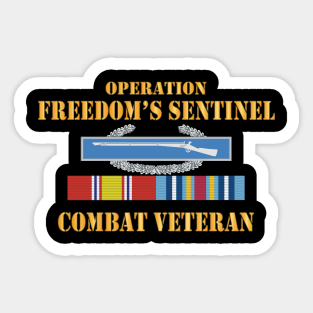 Operation Freedom’s Sentinel (OFS) SVC Bar  w CIB - Combat Veteran X 300 Sticker